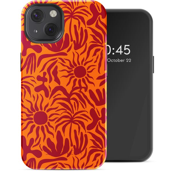 Selencia Vivid Tough Back Cover mit MagSafe für das iPhone 13 - Tropical Vibes Apricot