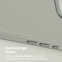Accezz MagSafe Leather Backcover Apple iPhone 16e - Light Grey