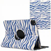 imoshion 360° drehbare Design Klapphülle Apple iPad Pro 11 (2022 / 2021 / 2020 / 2018) - White Blue Stripes