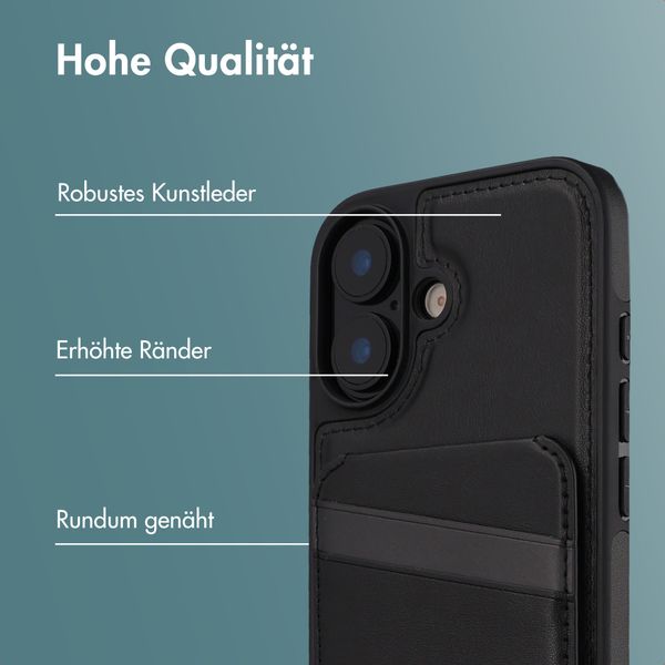 imoshion Backcover mit Kartenfach und Ständer Apple iPhone 17 - Schwarz