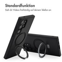 Accezz Ring Stand Backcover mit MagSafe Samsung Galaxy S24 Ultra - Schwarz