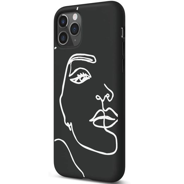 imoshion Design Hülle iPhone 11 Pro - Abstraktes Gesicht - Weiß