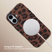 Selencia Sabi Backcover Leopardenmuster mit MagSafe Apple iPhone 17 - Mocha Brown