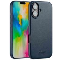 Accezz MagSafe Leather Backcover für das Apple iPhone 16 - Nightfall Blue