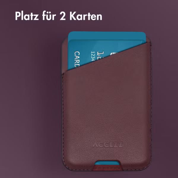 Accezz Leather Cardholder MagSafe - Kartenhalter mit MagSafe - Heath Purple