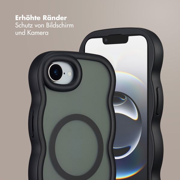 Selencia Wavy Backcover mit MagSafe Apple iPhone 16e - Schwarz