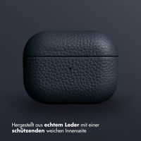Accezz Echtes Leder Case Apple AirPods Pro - Dunkelblau