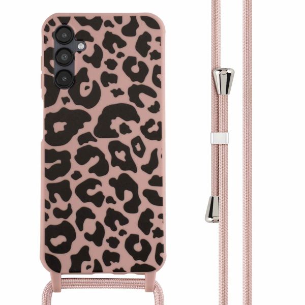 imoshion Silikonhülle design mit Band für das Samsung Galaxy A14 (5G/4G) - Animal Pink