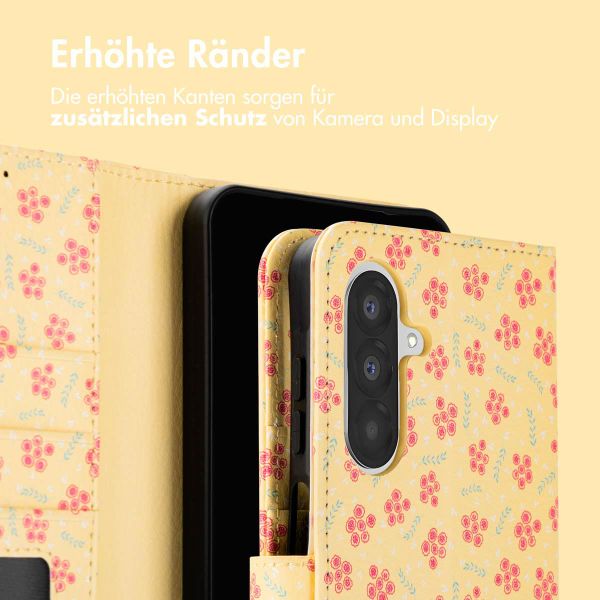 imoshion Design Klapphülle Samsung Galaxy A26 - Sunny Yellow Petite Flowers