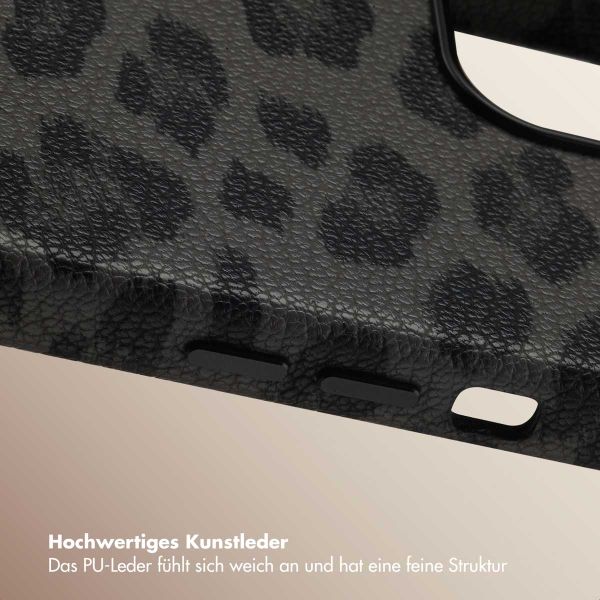 Selencia Sabi Backcover Leopardenmuster mit MagSafe Apple iPhone 14 - Midnight Black