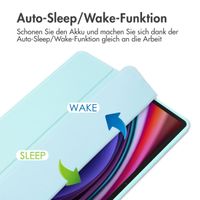 imoshion Trifold Hardcase Klapphülle Samsung Galaxy Tab S9 11.0 Zoll - Hellblau