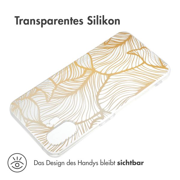 imoshion Design Hülle Nothing Phone (2) - Golden Leaves Transparent