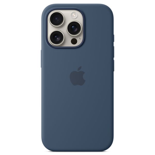 Apple Silikon-Case MagSafe für das iPhone 16 Pro - Denim