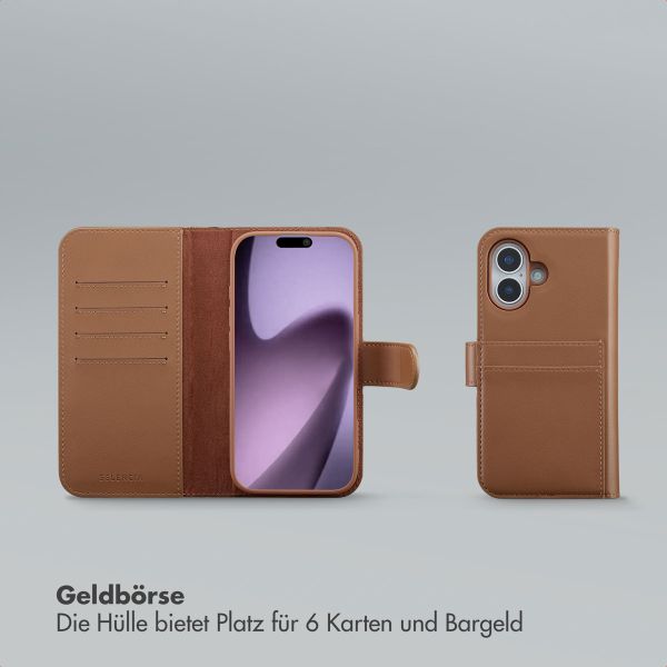 Selencia Olyn Abnehmbare Bookcase mit MagSafe Apple iPhone 17 - Braun