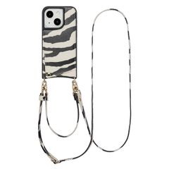 Selencia Nova HandyHülle mit Kordel und Kartenhalter Apple iPhone 15 - Zazzy Zebra