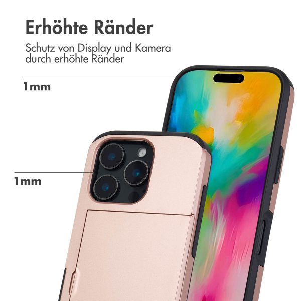 imoshion Backcover mit Kartenfach für das iPhone 16 Pro - Rose Gold