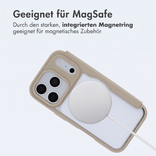 imoshion Transparente Bookcase mit MagSafe Apple iPhone 18 Pro Max / 17 Pro Max - Beige