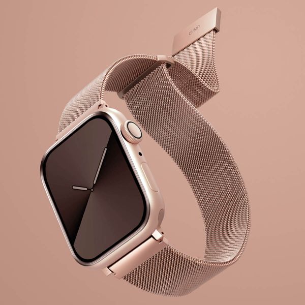 Uniq Dante Mesh-Stahlarmband für das  Apple Watch Series 1 t/m 9 / SE (38/40/41 mm) | Series 10 / 11 (42 mm) - Rose
