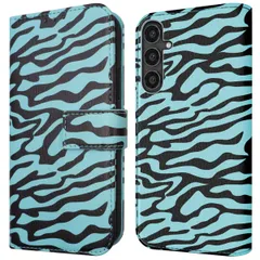 imoshion Design Klapphülle Samsung Galaxy S23 FE - Black Blue Stripes