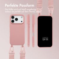 Selencia SilikonHülle mit abnehmbarem Band Apple iPhone 17 Pro - Sand Pink
