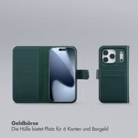 Selencia Olyn Abnehmbare Bookcase mit MagSafe Apple iPhone 17 Pro - Grün