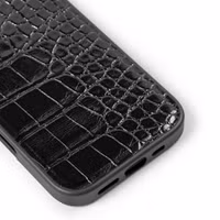 iDeal of Sweden MagSafe-Hülle aus veganem Leder Apple iPhone 17 - Black Croco