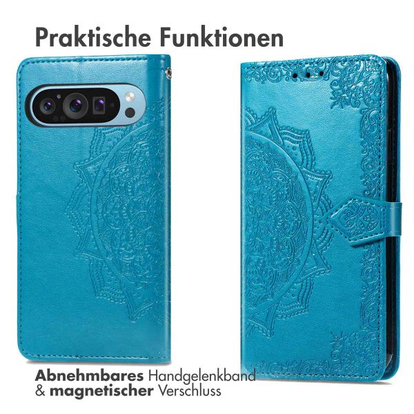 imoshion Mandala Klapphülle Google Pixel 9 Pro XL - Türkis