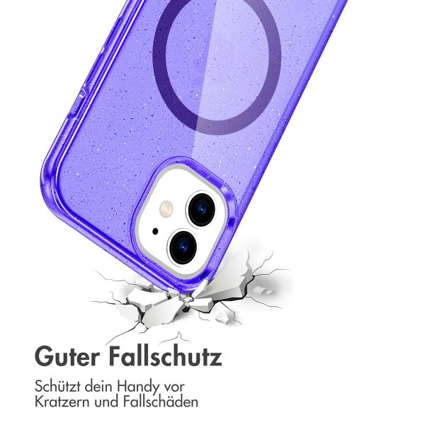imoshion Sparkle Back Cover mit MagSafe für das Apple iPhone 12 (Pro) - Glitzer Violett