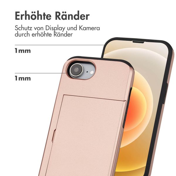 imoshion Backcover mit Kartenfach iPhone 16e - Rosé gold