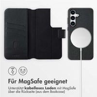 Accezz 2-in-1 Klapphülle aus Leder mit MagSafe für das Samsung Galaxy S25 Plus - Onyx Black