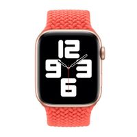 Apple Geflochtenes Solo Loop für das  Apple Watch | 38/40/41/42 mm - Größe 4 - Electric Orange