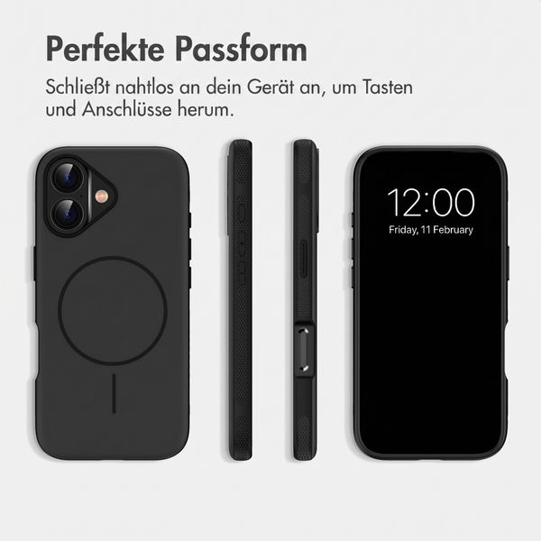 imoshion Color Backcover mit Thin MagSafe Ring Apple iPhone 16 - Schwarz