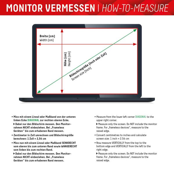 Displex Privacy Safe magnetische Bildschirmschutz für universelle Laptops mit 15,6 Zoll (16:9) Bildschirm