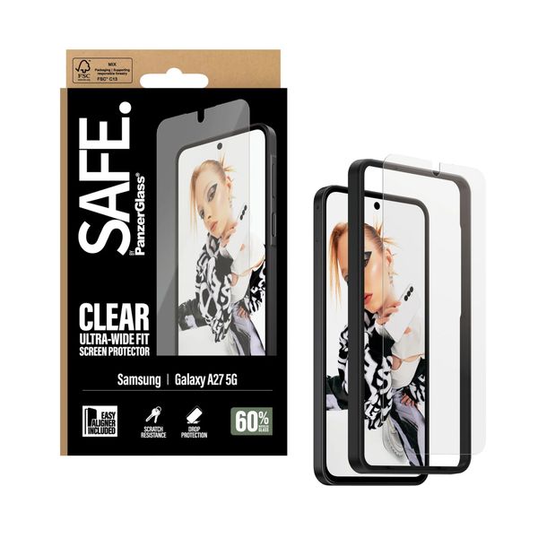 SAFE by PanzerGlass Ultra-Wide Fit Screenprotector inkl. Applikator Samsung Galaxy A27 (5G)
