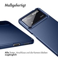 imoshion Carbon-Hülle für das Xiaomi Poco X4 Pro - Blau