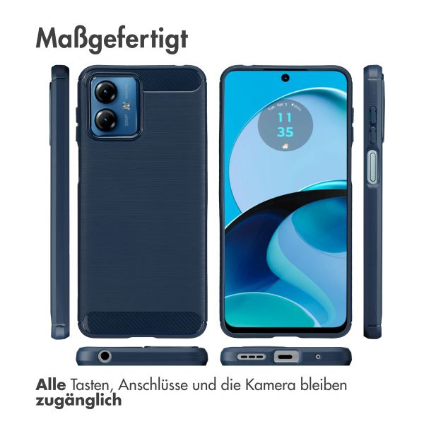 imoshion Brushed Back Cover Motorola Moto G14 - Dunkelblau