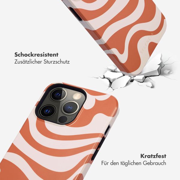 Selencia Vivid Tough Back Cover für das iPhone 13 Pro - Dream Swirl Orange