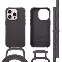 imoshion Color Backcover mit abnehmbarem Handykette und MagSafe Apple iPhone 15 Pro - Black Coffee