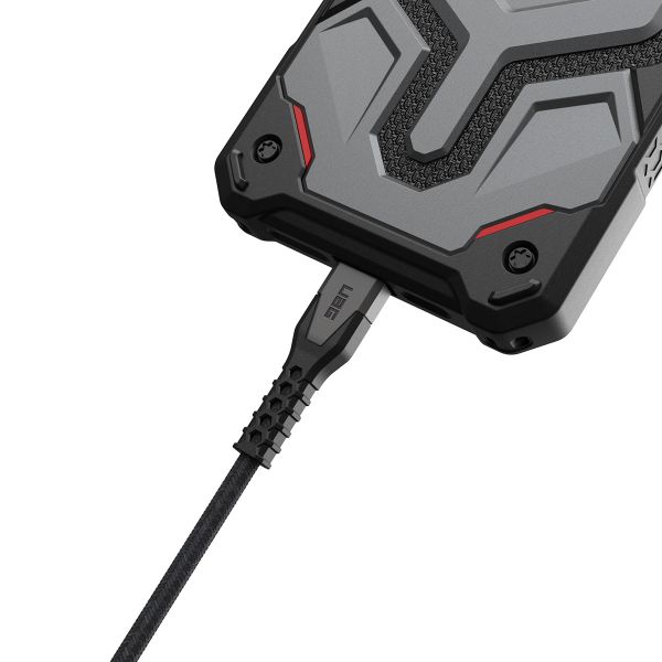 UAG Kevlar® Kern USB-C zu Lightning Ladekabel - 1,5 Meter - Schwarz / Grau