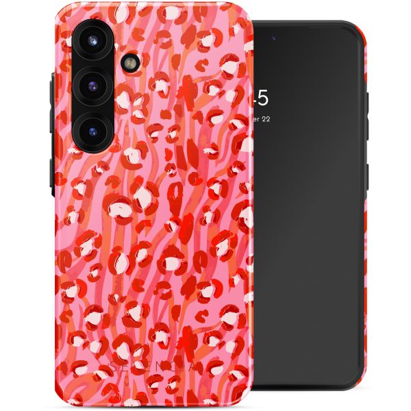 Selencia Vivid Tough Back Cover für das Samsung Galaxy S25 - Wild Spots Lipstick