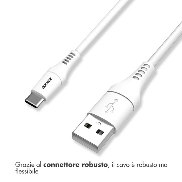Accezz USB-C- auf USB-Kabel - 1 m - Weiß