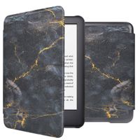 imoshion Design Slim Hard Case Sleepcover für das Amazon Kindle (2024) / Amazon Kindle (2022) 11th gen - Black Marble