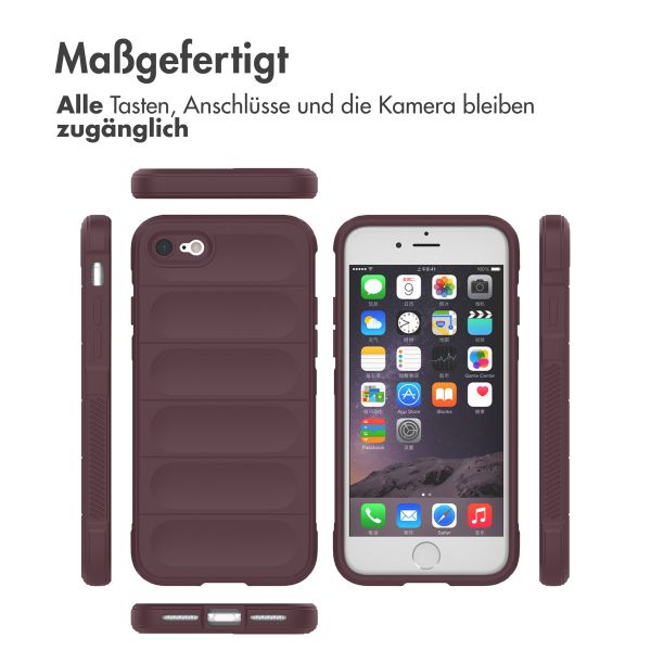 imoshion EasyGrip Back Cover für das iPhone SE (2022 / 2020) / 8 / 7 - Aubergine