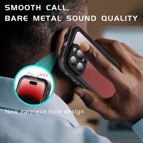 Redpepper Dot Plus Waterproof Case für das Apple iPhone 15 Pro - Schwarz