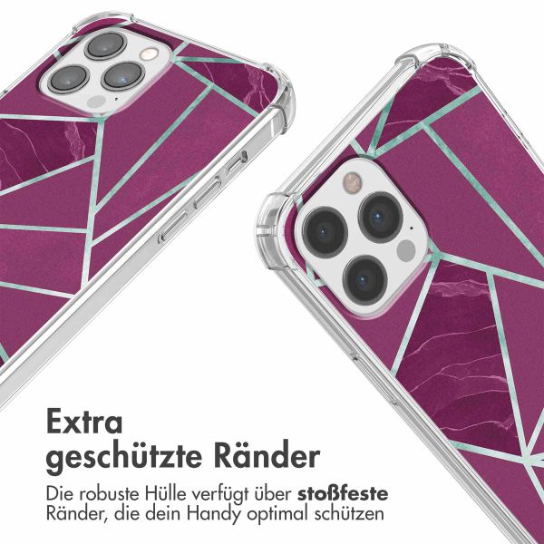 imoshion Design Hülle mit Band für das iPhone 12 (Pro) - Bordeaux Graphic