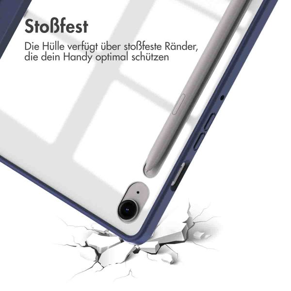 imoshion Trifold Hardcase Klapphülle Samsung Galaxy Tab S9 11.0 Zoll / Tab S10 FE / S9 FE 10.9 Zoll - Dunkelblau