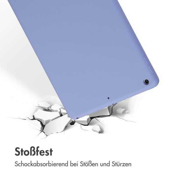 Accezz Liquid Silicone Back Cover für das iPad 9 (2021) 10.2 Zoll / iPad 8 (2020) 10.2 Zoll / iPad 7 (2019) 10.2 Zoll - Violett