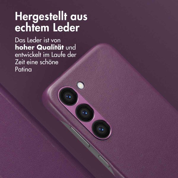 Accezz 2-in-1 Klapphülle aus Leder mit MagSafe für das Samsung Galaxy S23 - Heath Purple