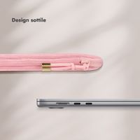 Selencia Cord Laptop Hülle 13-14 Zoll - Laptop Sleeve - Soft Blush