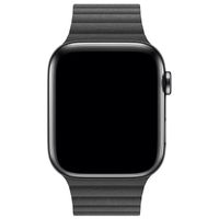 Apple ﻿Lederarmband M für Apple Watch Series 1 bis 10 / SE / Ultra (2) (44/45/46/49 mm) - Schwarz